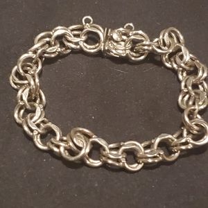 STERLING SLIVER charm statement braclet